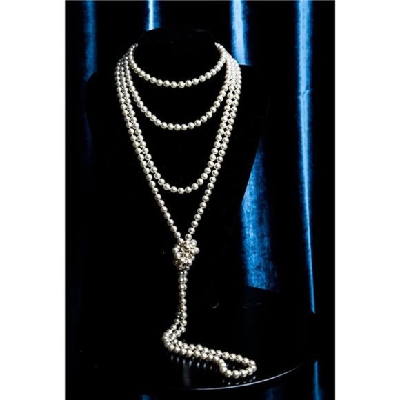 Pearl Necklace, Cream Color - Picture 6 of 6